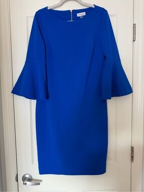 calvin klein blue tweed dress Generation Love